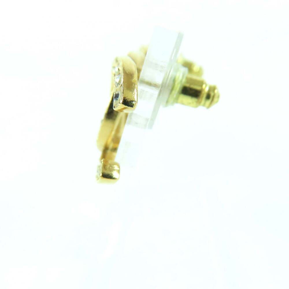 CHANEL Authentic Gold Logo Earrings - Picture 3 of 7